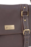 CATWALK COLLECTION HANDBAGS - Women's Leather Cross Body Bag - ABBEY ROAD - Brown