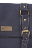 CATWALK COLLECTION HANDBAGS - Women's Leather Cross Body Bag - ABBEY ROAD - Dark Blue / Navy