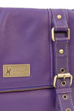 CATWALK COLLECTION HANDBAGS - Women's Leather Cross Body Bag - ABBEY ROAD - Dark Purple