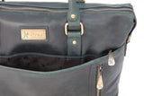 CATWALK COLLECTION HANDBAGS - Ladies Leather Briefcase Cross Body Bag - Women's Organiser Work Bag - Tablet / Laptop Bag - ADELE - Green