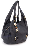 CATWALK COLLECTION HANDBAGS - Women's Large Leather Shoulder Bag - ALEX - Black
