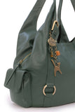 CATWALK COLLECTION HANDBAGS - Women's Leather Shoulder Bag - ALEX - Green