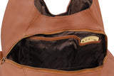 CATWALK COLLECTION HANDBAGS - Women's Leather Shoulder Bag - ALEX - Tan
