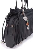 CATWALK COLLECTION HANDBAGS - Women's Leather Shoulder Bag - ALICE - Black