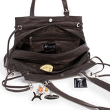 CATWALK COLLECTION HANDBAGS - Women's Leather Shoulder Bag - ALICE - Brown