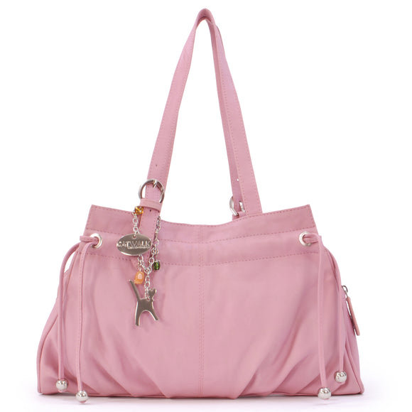 CATWALK COLLECTION HANDBAGS - Women's Leather Shoulder Bag - ALICE - Pink