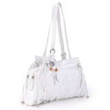 CATWALK COLLECTION HANDBAGS - Women's Leather Shoulder Bag - ALICE - White