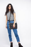 CATWALK COLLECTION HANDBAGS - Women's Medium Leather Cross Body Bag / Shoulder Bag with Long Adjustable Strap - AMY - Brown