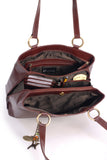 CATWALK COLLECTION HANDBAGS - Women's Large Vintage Leather Tote / Shoulder Bag - BELLSTONE - Brown