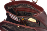 CATWALK COLLECTION HANDBAGS - Women's Large Vintage Leather Tote / Shoulder Bag - BELLSTONE - Brown