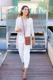 CATWALK COLLECTION HANDBAGS - Women's Leather Phone Bag - Flapover Crossbody Bag - Adjustable Strap - BILLIE - Pink