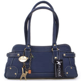 CATWALK COLLECTION HANDBAGS - Women's Leather Top Handle / Shoulder Bag - CARNABY STREET - Blue