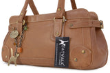 CATWALK COLLECTION HANDBAGS - Women's Leather Top Handle / Shoulder Bag - CARNABY STREET - Tan