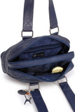 CATWALK COLLECTION HANDBAGS - Women's Leather Top Handle / Shoulder Bag - CAROLINE - Blue