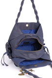 CATWALK COLLECTION HANDBAGS - Women's Leather Tote / Shoulder Bag - CAZ - Blue