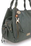 CATWALK COLLECTION HANDBAGS - Women's Leather Tote / Shoulder Bag - CAZ - Green