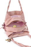 CATWALK COLLECTION HANDBAGS - Women's Leather Tote / Shoulder Bag - CAZ - Pastel Pink