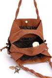 CATWALK COLLECTION HANDBAGS - Women's Leather Tote / Shoulder Bag - CAZ - Tan