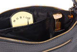 CATWALK COLLECTION HANDBAGS - Women's Small Shoulder Bag - Baguette Bag - Leather Mock Croc - Adjustable Strap - CELINE - Black