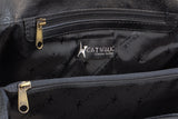 CATWALK COLLECTION HANDBAGS - Women's Leather Top Handle / Shoulder Bag - CLAUDIA - Black