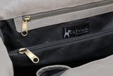 CATWALK COLLECTION HANDBAGS - Women's Leather Top Handle / Shoulder Bag - CLAUDIA - Grey
