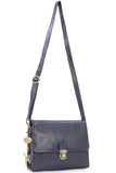 CATWALK COLLECTION HANDBAGS - Women's Shoulder Bag / Flapover Bag / Crossbody Bag - fits iPad or Tablet - Vintage Leather - DIANA - Blue