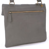 CATWALK COLLECTION HANDBAGS - Ladies Leather Cross Body Bag - Adjustable Shoulder Strap - DISPATCH - Grey