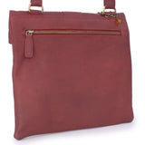 CATWALK COLLECTION HANDBAGS - Ladies Leather Cross Body Bag - Adjustable Shoulder Strap - DISPATCH - Red