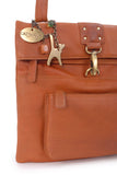 CATWALK COLLECTION HANDBAGS - Ladies Leather Cross Body Bag - Adjustable Shoulder Strap - DISPATCH - Tan