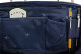 CATWALK COLLECTION HANDBAGS - Women's Leather Tote / Shoulder Bag - DOCTOR BAG - Navy Blue