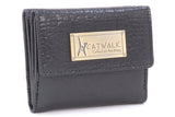 CATWALK COLLECTION HANDBAGS  - Ladies Small Leather Purse with Gift Box - RFID Protection - Credit Card and Coin Compartment - EVE - Black