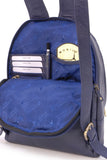 CATWALK COLLECTION HANDBAGS - Antitheft Backpack / Rucksack - Vintage Leather - fits iPad or Tablet - FERN - Blue