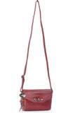 CATWALK COLLECTION HANDBAGS - Small Crossbody Bag For Women - Shoulder Bag - fits Smart Phone - Smooth Leather - FLORENCE -  Red