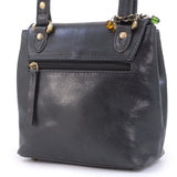 CATWALK COLLECTION HANDBAGS - Ladies Leather Cross Body Bag - Adjustable Shoulder Strap - FRANKIE - Black