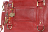 CATWALK COLLECTION HANDBAGS - Women's Leather Shoulder Bag / Cross Body With Detachable Strap - Photo ID Window / Travel Pass Holder - GALLERY - Red