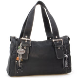 CATWALK COLLECTION HANDBAGS - Women's Soft Leather Top Handle / Slouchy Shoulder Bag - JANE - Black