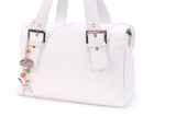 CATWALK COLLECTION HANDBAGS - Women's Soft Leather Top Handle / Slouchy Shoulder Bag - JANE - White