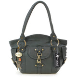 CATWALK COLLECTION HANDBAGS - Women's Leather Top Handle / Shoulder Bag - KARLIE - Green