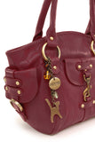 CATWALK COLLECTION HANDBAGS - Women's Leather Top Handle / Shoulder Bag - KARLIE - Red