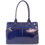 CATWALK COLLECTION HANDBAGS - Women's Large Vintage Leather Tote / Shoulder Bag - KENSINGTON - Blue