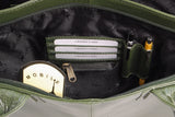 CATWALK COLLECTION HANDBAGS - Women's Large Vintage Leather Tote / Shoulder Bag - KENSINGTON - Green