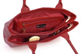 CATWALK COLLECTION HANDBAGS - Women's Large Vintage Leather Tote / Shoulder Bag - KENSINGTON - Red