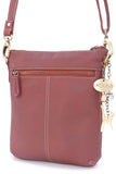 CATWALK COLLECTION HANDBAGS - Women's Leather Cross Body Bag with Detachable Adjustable Strap - LAURA - Red