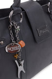 CATWALK COLLECTION HANDBAGS - Women's Leather Top Handle / Shoulder Bag - MARTINA - Black