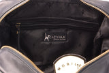 CATWALK COLLECTION HANDBAGS - Women's Leather Top Handle / Shoulder Bag - MEGAN - Black