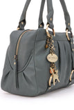 CATWALK COLLECTION HANDBAGS - Women's Leather Top Handle / Shoulder Bag - MEGAN - Green