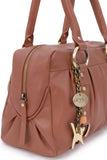 CATWALK COLLECTION HANDBAGS - Women's Leather Top Handle / Shoulder Bag - MEGAN - Tan