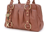 CATWALK COLLECTION HANDBAGS - Women's Leather Top Handle / Shoulder Bag - MEGAN - Tan