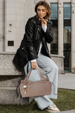 CATWALK COLLECTION HANDBAGS - Women's Soft Leather Top Handle / Slouchy Shoulder Bag - MIA - Blue