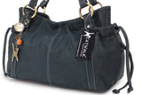 CATWALK COLLECTION HANDBAGS - Women's Soft Leather Top Handle / Slouchy Shoulder Bag - MIA - Blue